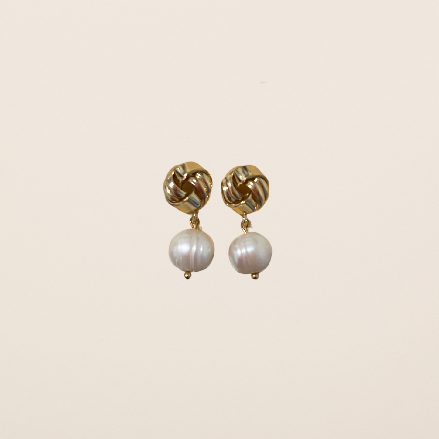 Golden Knot Stud Earrings