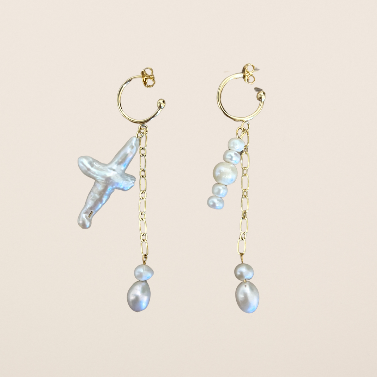 PEARLA Cross Earrings