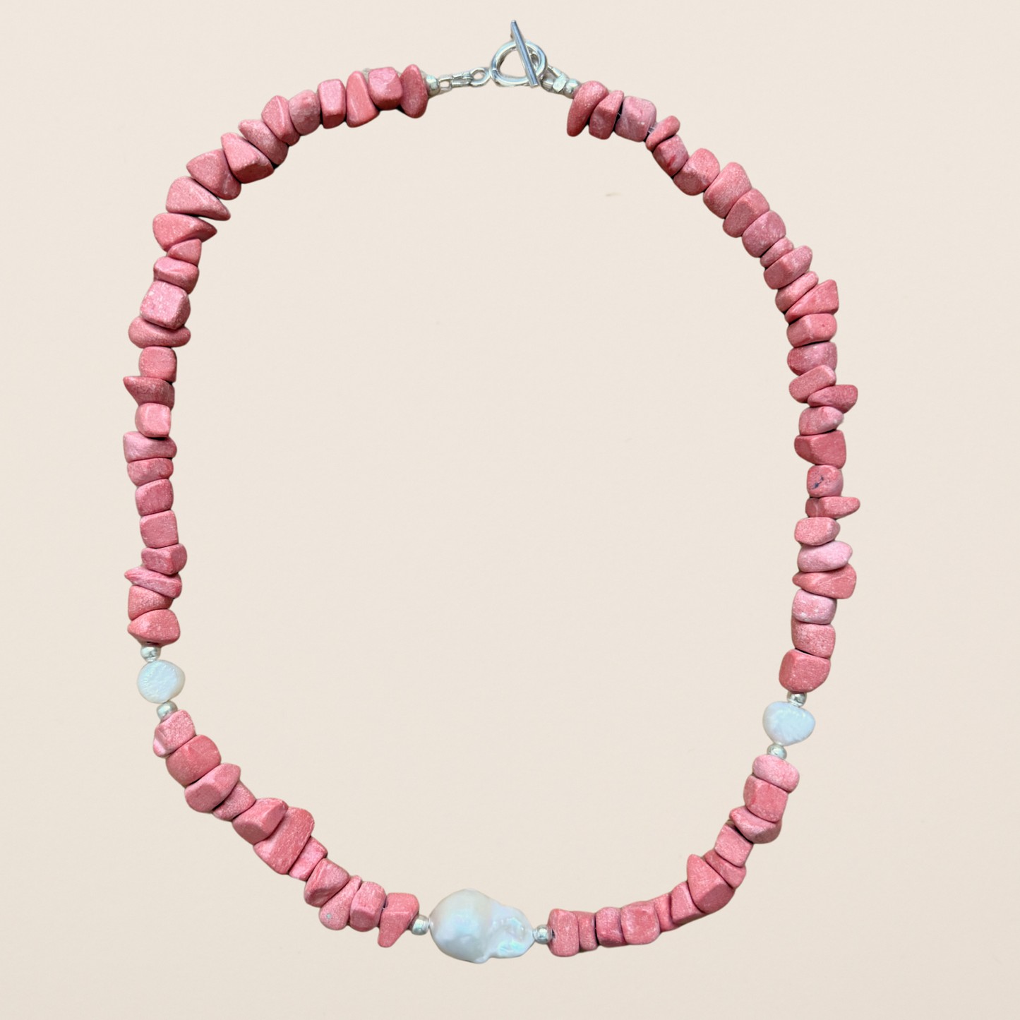 Rosé Coral Pearl Necklace